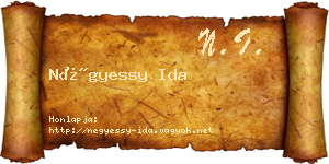Négyessy Ida névjegykártya