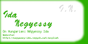 ida negyessy business card