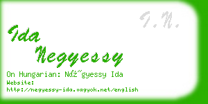 ida negyessy business card